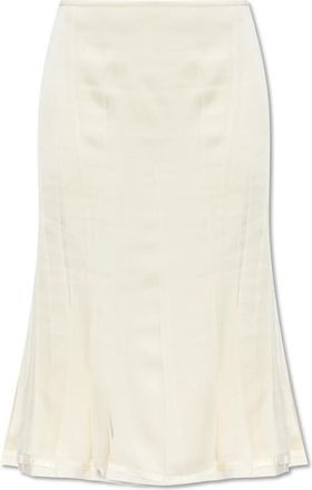 Jil Sander Rok met stiksels - Dames - Midirokken - Geel - XS - Rokken