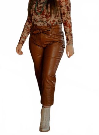 Dance & Marvel The Tomi Faux Leather Pants In Brown