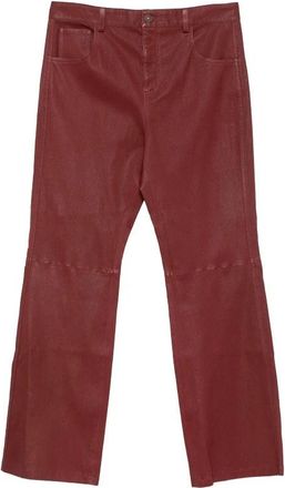 Amiri Vintage Cut Leren Broek - Heren - Leren Broeken - Rood - M - Leer - Broeken