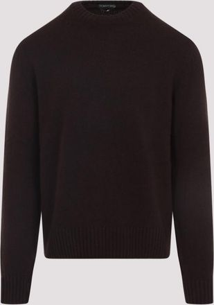 Tom Ford Dark Brown Plain Sweater