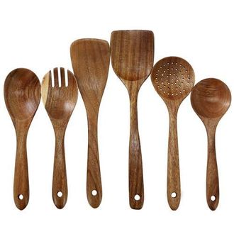 MegaChef 6 Piece Acacia Wood Kitchen Utensil Set at Nordstrom