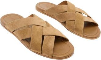 John Varvatos Merida Slide Sandal in Earth Brown at Nordstrom, Size 11