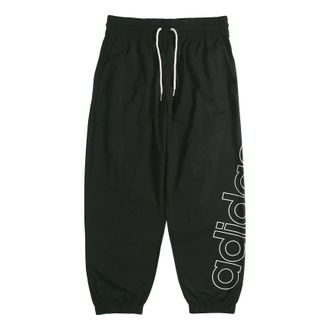 adidas (WMNS) adidas neo Brlv Wvn Tp Logo Printing Sweatpants Black GK1497