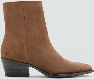 Mango Stivaletti tacco crosta marrone medio - Donna - 35 - MANGO