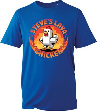 Generic Majestic Humourus Chicken T-Shirt, Funny Steve Lava Chicken Game Trending Movie Character Shirt, Gift Unisex Tee Top (Royal, 11 Years)