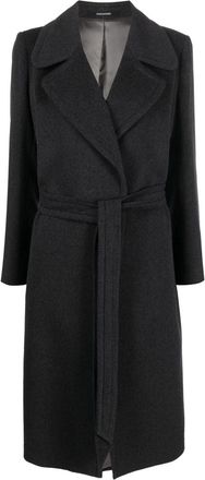 Tagliatore Molly belted coat - women - Cashmere/Virgin Wool/Cupro - 40 - Grey