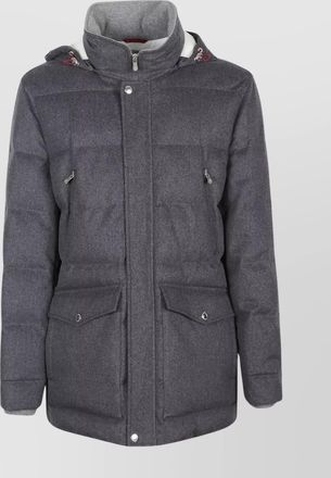 Brunello Cucinelli insulated hooded quilted jacket