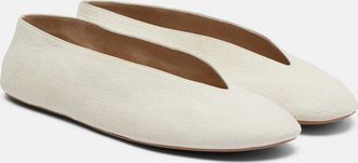 The Row Fay leather ballet flats