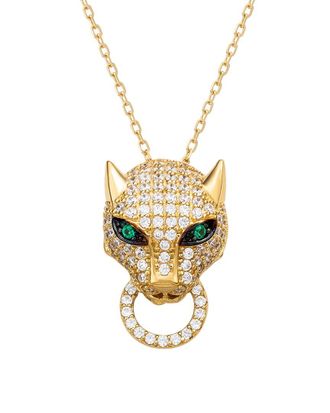 Suzy Levian Suzy Levian Silver Cz Panther Necklace