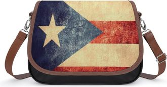 Generic Vintage PuertoRico1 Flag Fashion Womens Crossbody Bags Novelty Handbag Shoulder Bag Purse