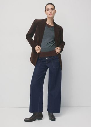 Mango Jeans premaman wide leg con tasche blu - Donna - 38 - MANGO