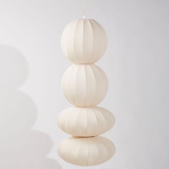 Maisons du monde L&aacute;mpara de techo de poli&eacute;ster reciclado color crema