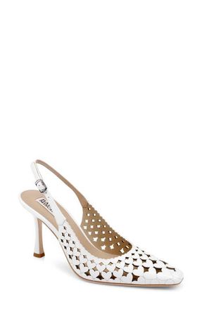 Badgley Mischka Onna Slingback Pump in White Patent at Nordstrom, Size 9.5