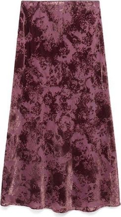 Mango Jacquard Skirt in Burgundy at Nordstrom Rack, Size Xx-Small/x-Small