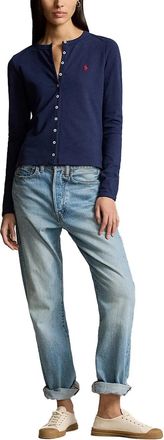 Ralph Lauren Mesh Cotton Cardigan - Navy