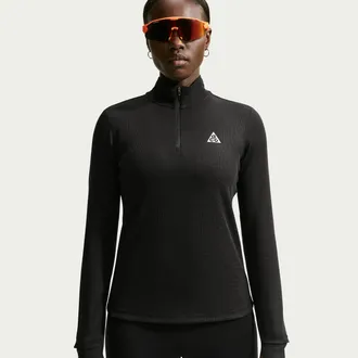 Nike Womens Nike ACG Dri-FIT 1/2-Zip Trail Running Top in Black | IO9647-010