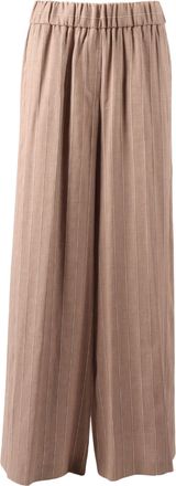 PESERICO Woman Trousers Pinstripe Straight-Leg Pants
