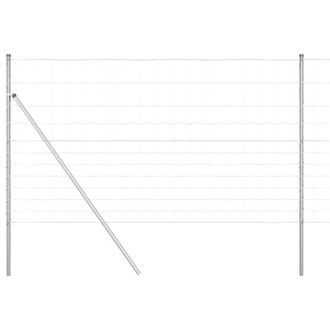 Berkfield Home Field Fence 1.4x50 m Galvanised Steel in Silver