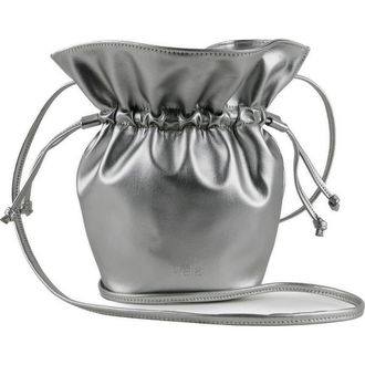 Mela Vegan Leather Bucket Bag in Silver at Nordstrom Rack