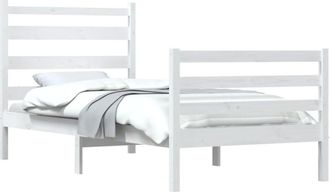 vidaXL Estructura De Cama Sin Colch&oacute;n Madera Pino Blanco 100x200 Cm Vidaxl