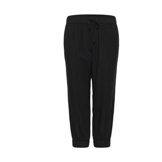 Kaffe Pantaloni Capri neri profondi con vita elastica - - Trousers - Donna - Nero - M