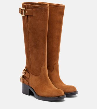Chlo&eacute; Chlo&eacute; Dakota suede biker boots