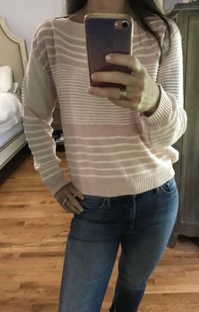 27 Miles Malibu Santorini Sweater In Seashell/chalk