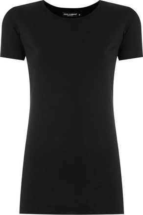 Dolce & Gabbana Casual Katoenen T-Shirt - Dames - T-shirts - Zwart - 2XS - Katoen - Tops