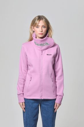 Bench Sweatjacke BENCH. HAYLO, Damen, Gr. 36, lila (violet), Sweatware, Obermaterial: 70% Baumwolle, 30% Polyester, unifarben, figurbetont, Sweatjacken Swea