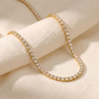 Pompeii3 18k Yellow Gold Plated Fresh Water Pearl Cassis Necklace 18.5