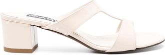 Carel 45mm Pyramide sandals - women - Calf Leather/Patent Calf Leather/Calf Leather/Rubber - 41 - Neutrals