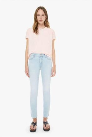 Mother Rascal Flood Fray Denim Jeans In Bring The Cooler