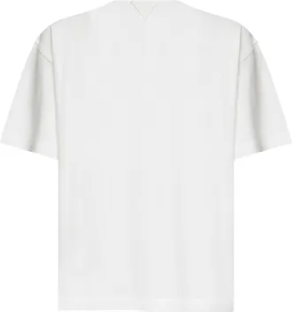 Bottega Veneta Mens Cotton T-Shirt Chalk White T-Shirts And Polos