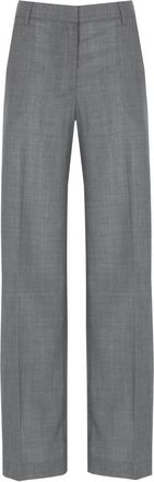 Pantaloni Torino Wijde broek - Dames - Wijde Broeken - Grijs - XL - Wol - Broeken