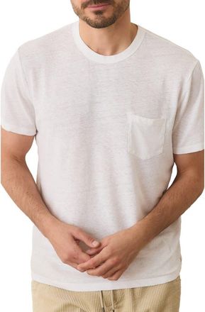Marine Layer Relaxed Fit Hemp & Cotton T-Shirt in White at Nordstrom, Size Xx-Large