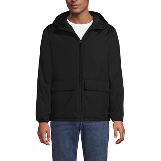 Lands End FeatherFree Insulated Hooded Jacket in Black at Nordstrom, Size Xx-Large