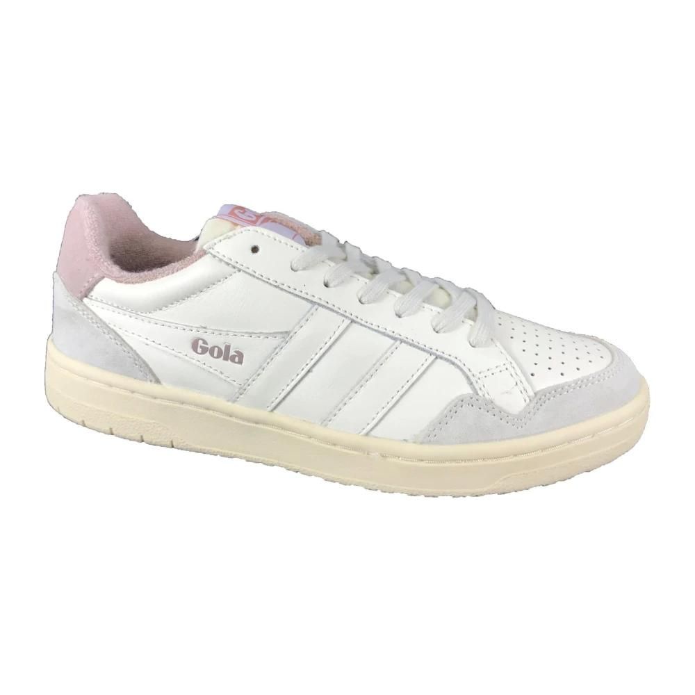 Baskets Gola Equipe II Leather Homme - Blanc Cuir - Neuf Avec Emballage
