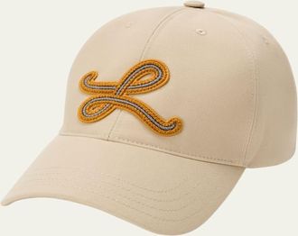 Loewe Mens L-Patch Cotton Baseball Cap
