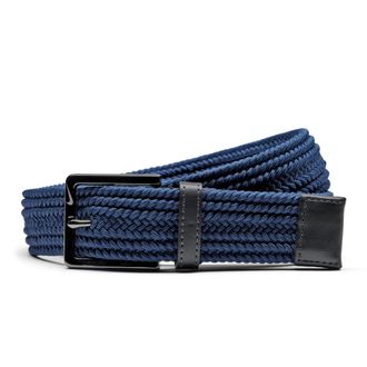 Nike Mens Stretch Woven Belt, Navy Herringbone, M
