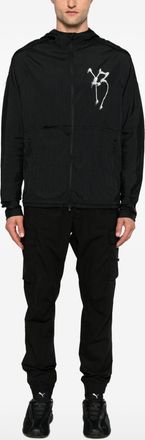 Yohji Yamamoto Graphic-Print Nylon Jacket - Black
