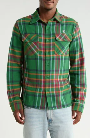 Billionaire Boys Club BB Moonshot Plaid Cotton Buttoin-Up Shirt in Eden at Nordstrom, Size Xx-Large