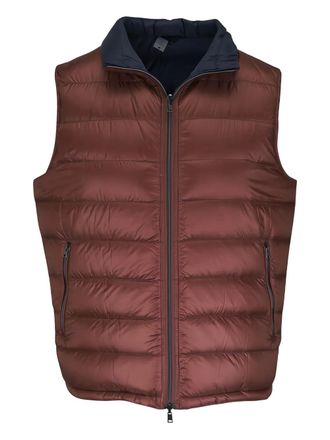 Herno quilted reversible gilet - Brown