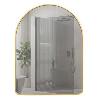 Rea Espejo Rea Camlot 80x60 Led Brush Gold