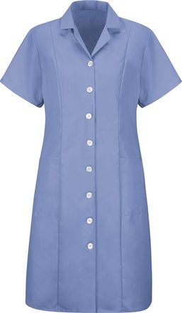 Red Kap Womens Short Sleeve Work Dress, Light Blue, L