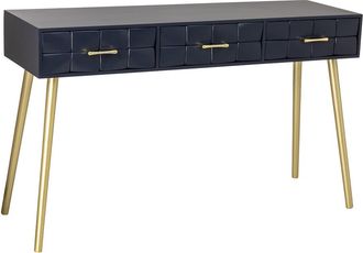 Wanderlust Deco Recibidor De Madera Negro 132x41x79h Cm