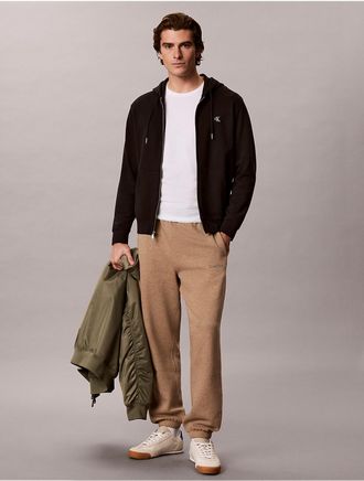 Calvin Klein Jeans Calvin Klein Mens Fleece Standard Logo Joggers - Brown - 2XL