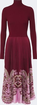 La DoubleJ Kells pleated turtleneck maxi dress