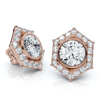 Pompeii3 2 1/2Ct Sally Diamond Earrings 14k Gold Lab Grown