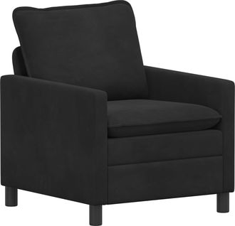 vidaXL Sof&aacute; Negro 76 X 81 X 87,5 Cm Terciopelo Vidaxl