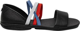 Camper TWS Platte Sandalen - Dames - Sandalen - Zwart - 39 EU - Leer - Schoenen